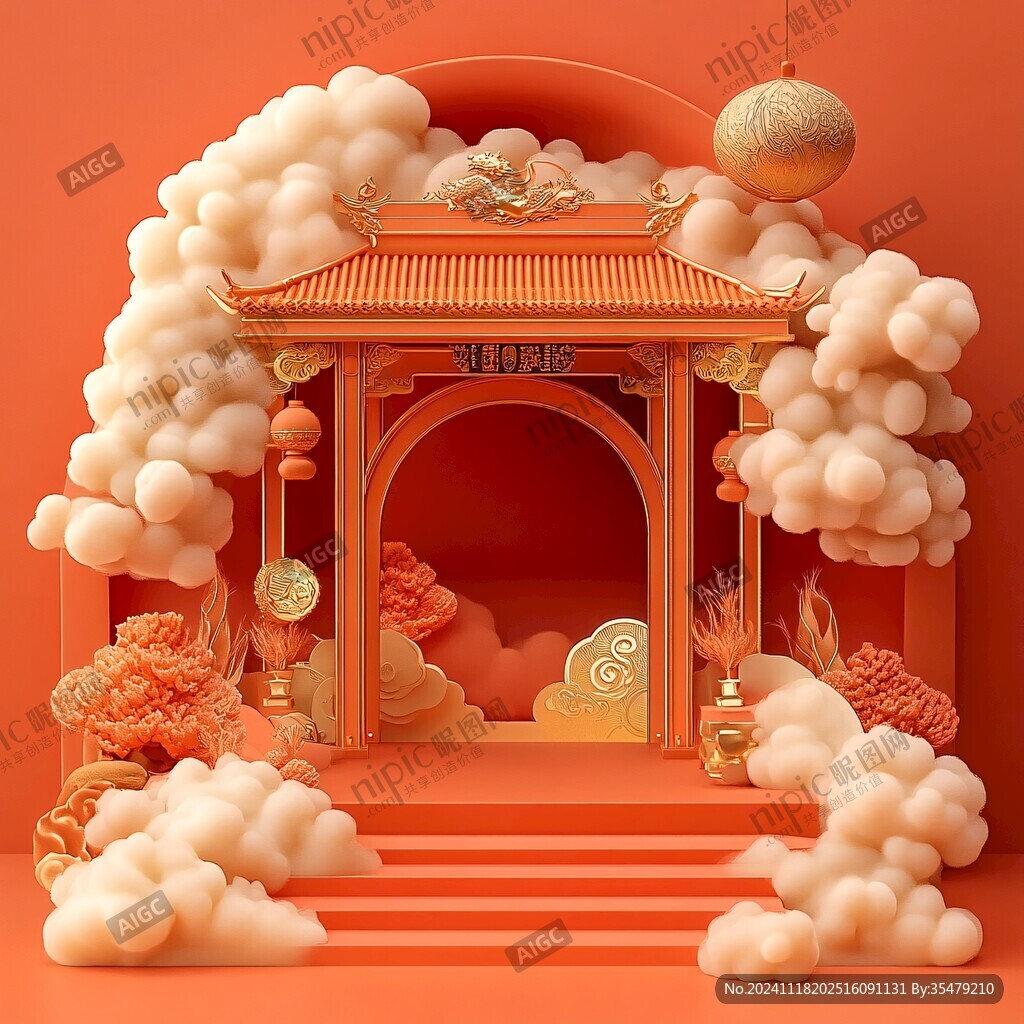 元宵节拍框堆头小景