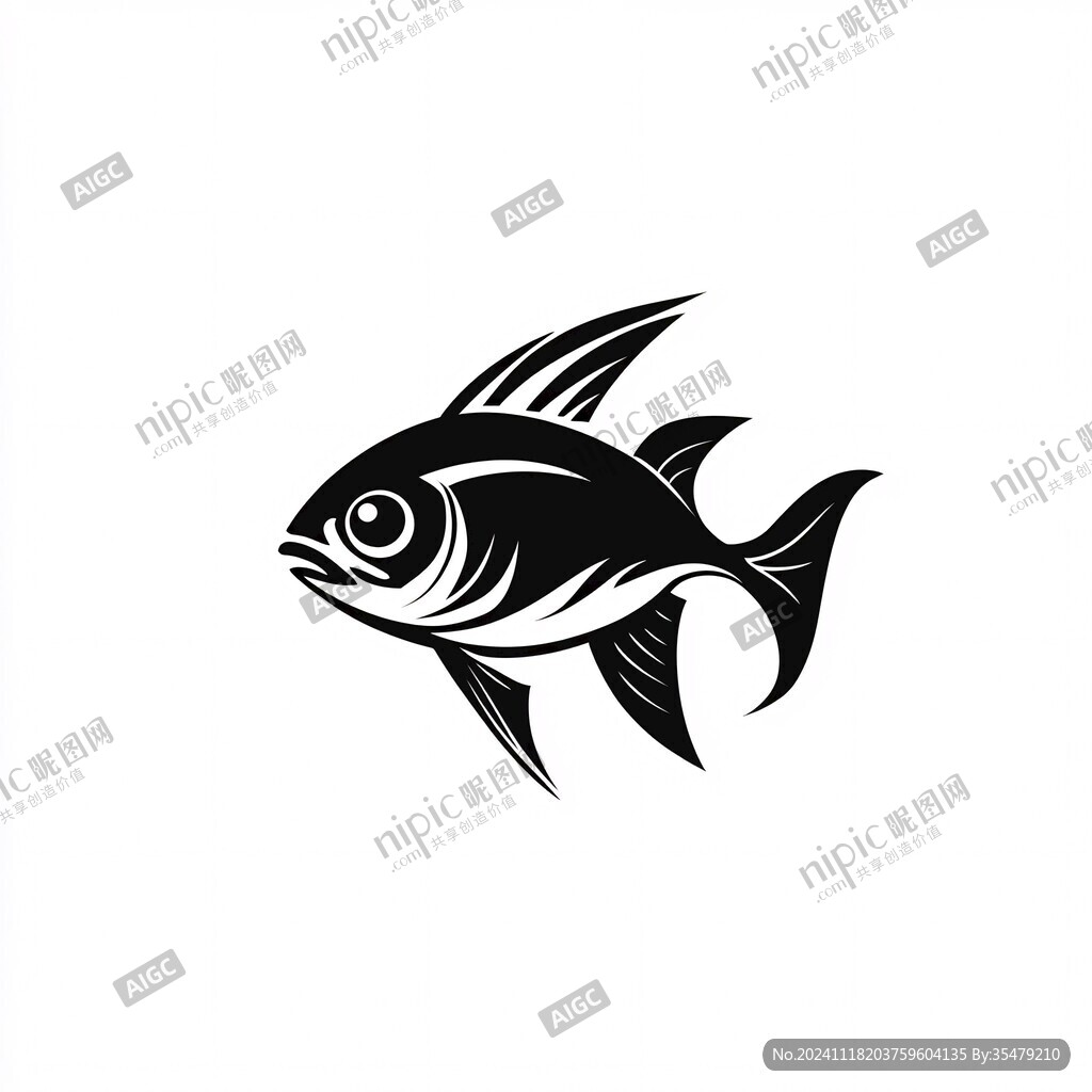 手绘鱼logo
