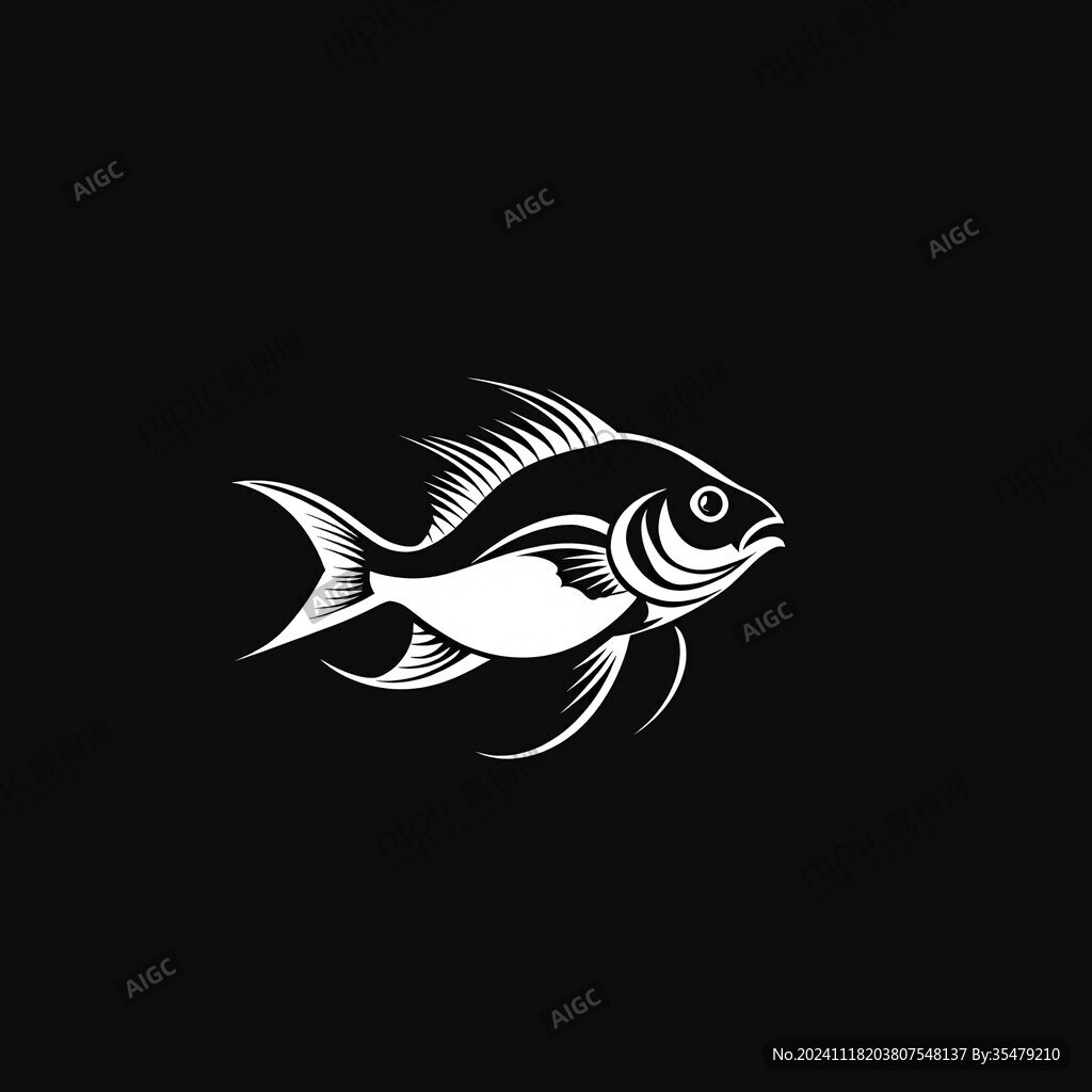 手绘鱼logo