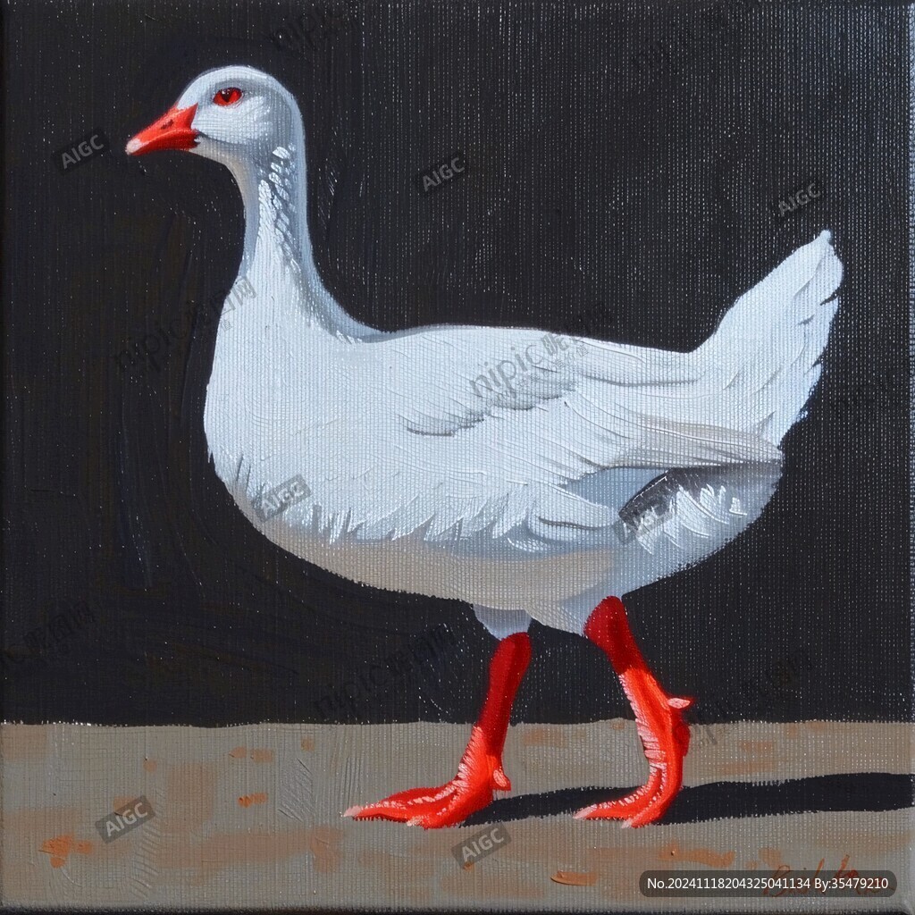 大白鹅插画