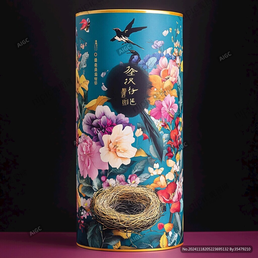 花鸟酒店月饼包装