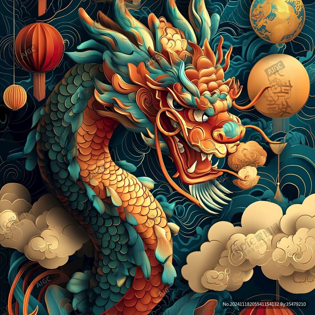 龙年包装插画