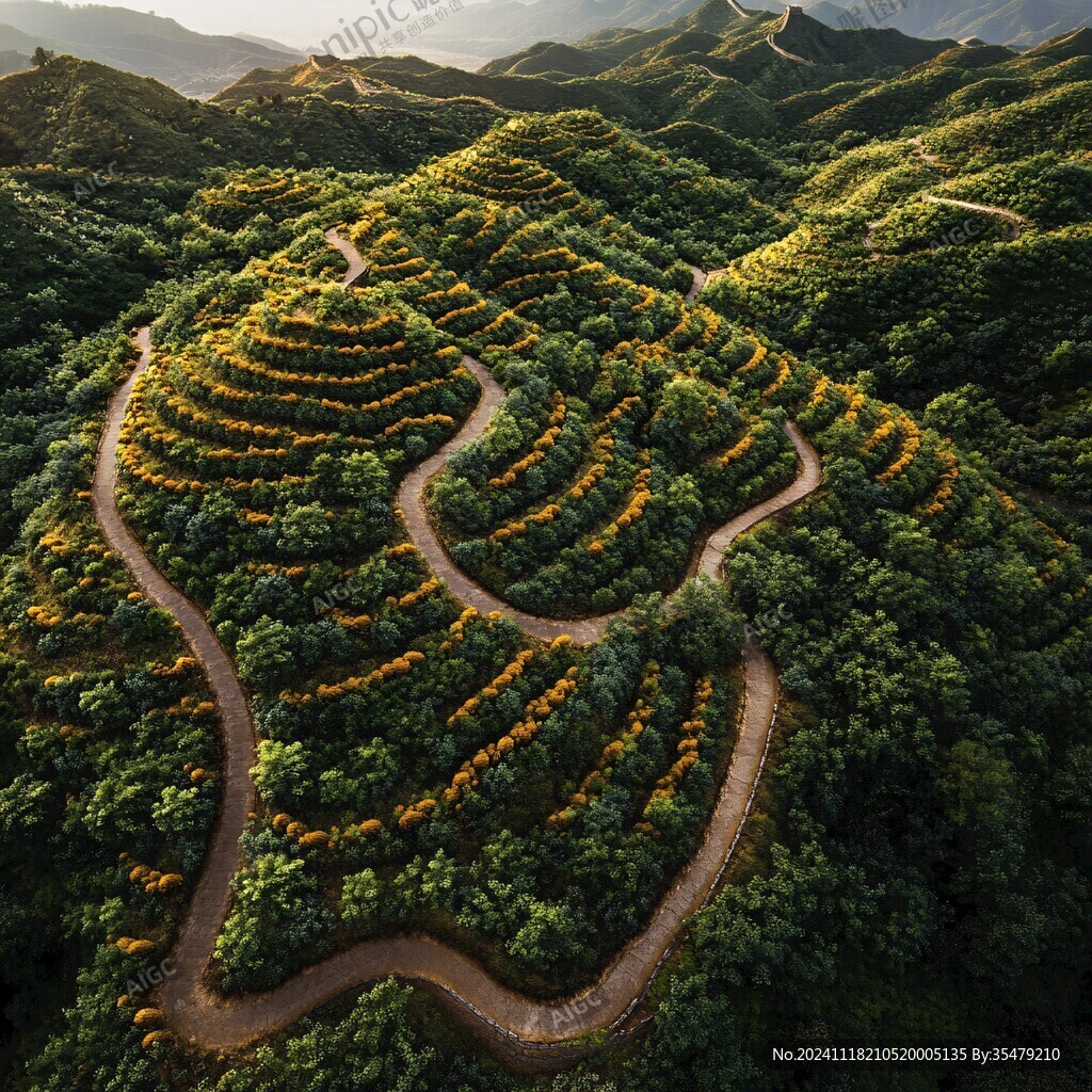 梯田产业果树马路