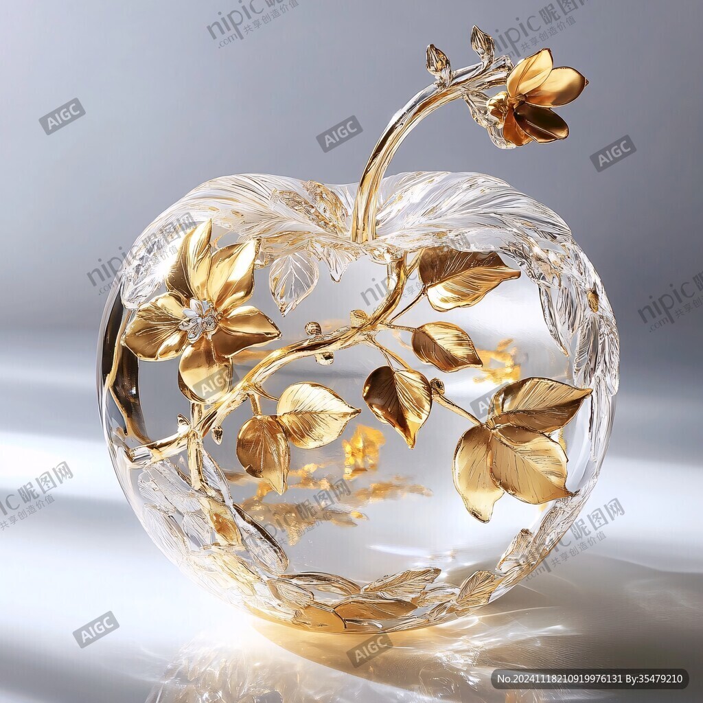 金色苹果摆件