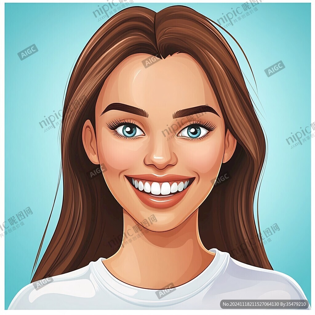 人物头像美女插画