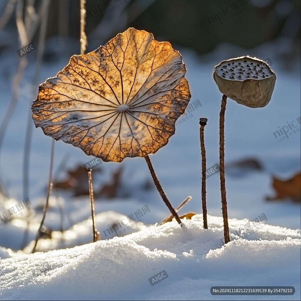 残荷雪韵