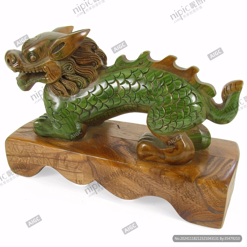狮虎鱼龙摆件