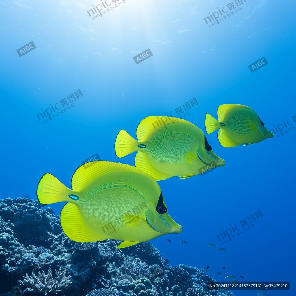 鱼类海底珊瑚海底鱼类
