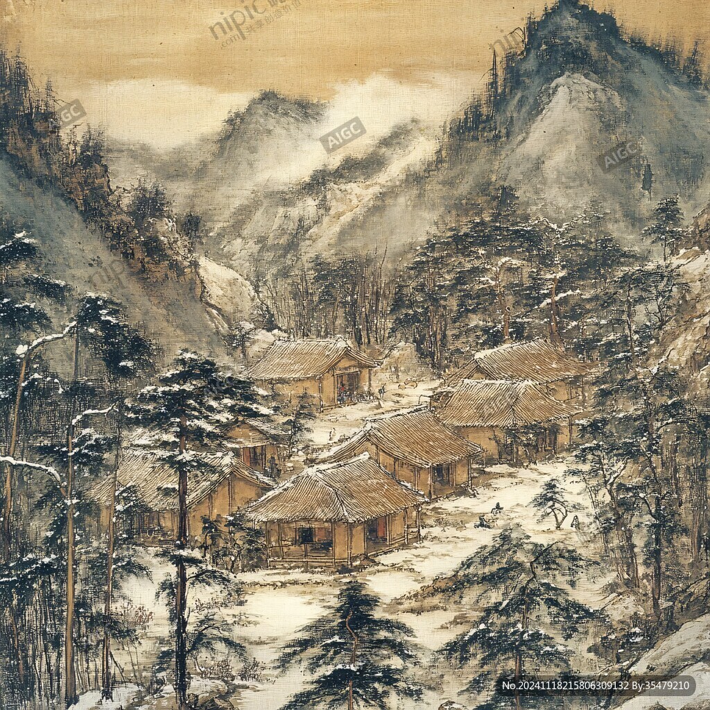 九华山油画