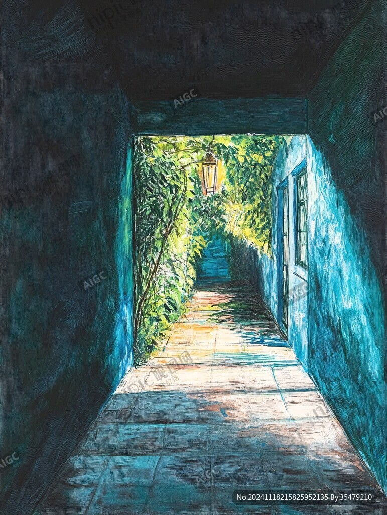 小巷插画