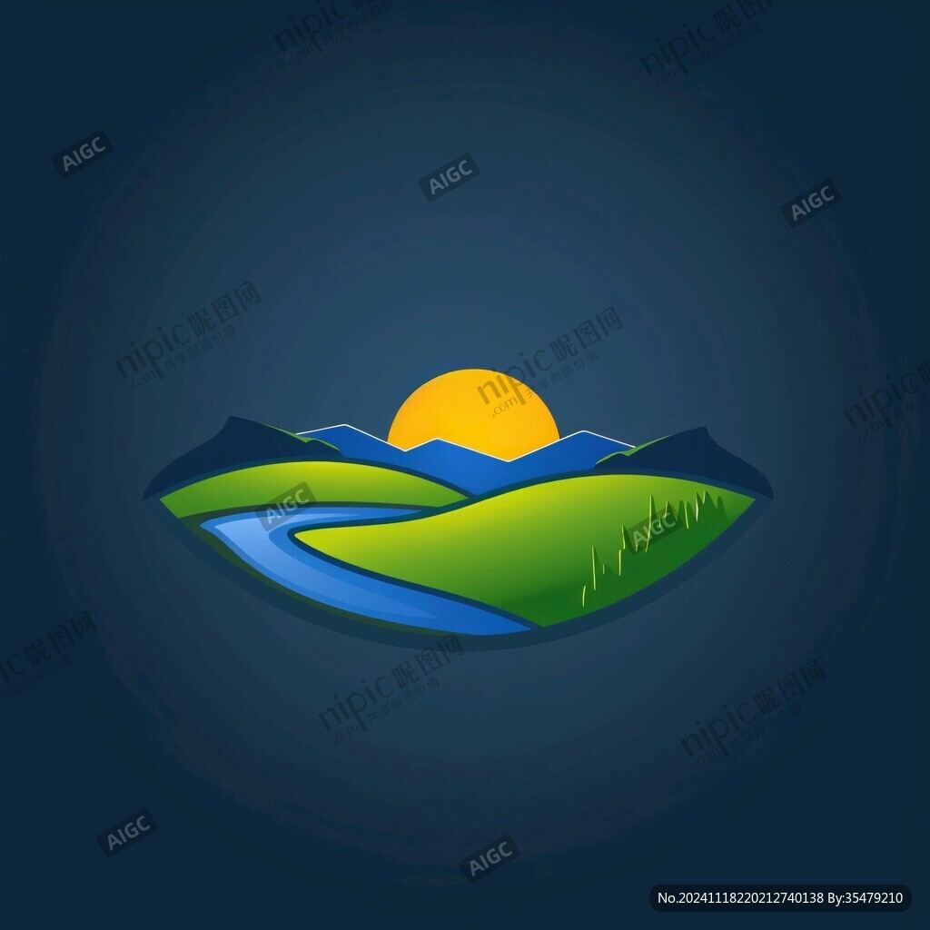 河流山脉logo