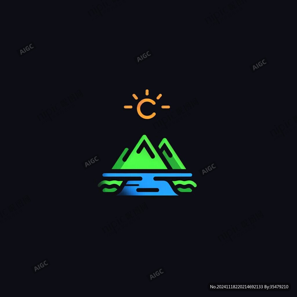 山丘抽象logo设计