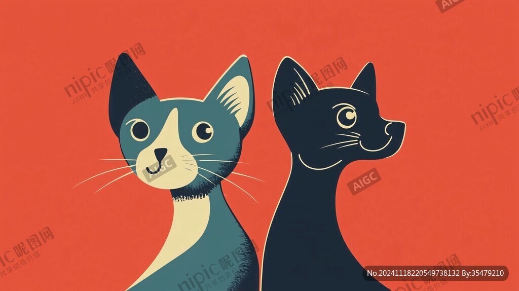 猫粮插画设计