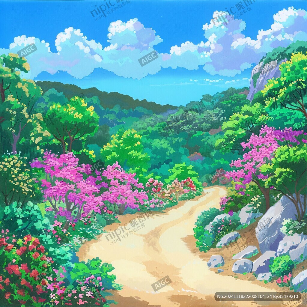 风景场景插画