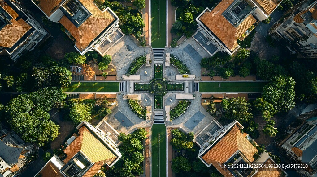 小区俯视图