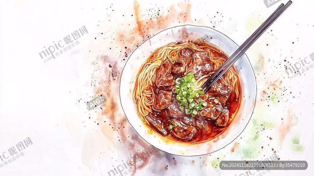 杂酱面插画