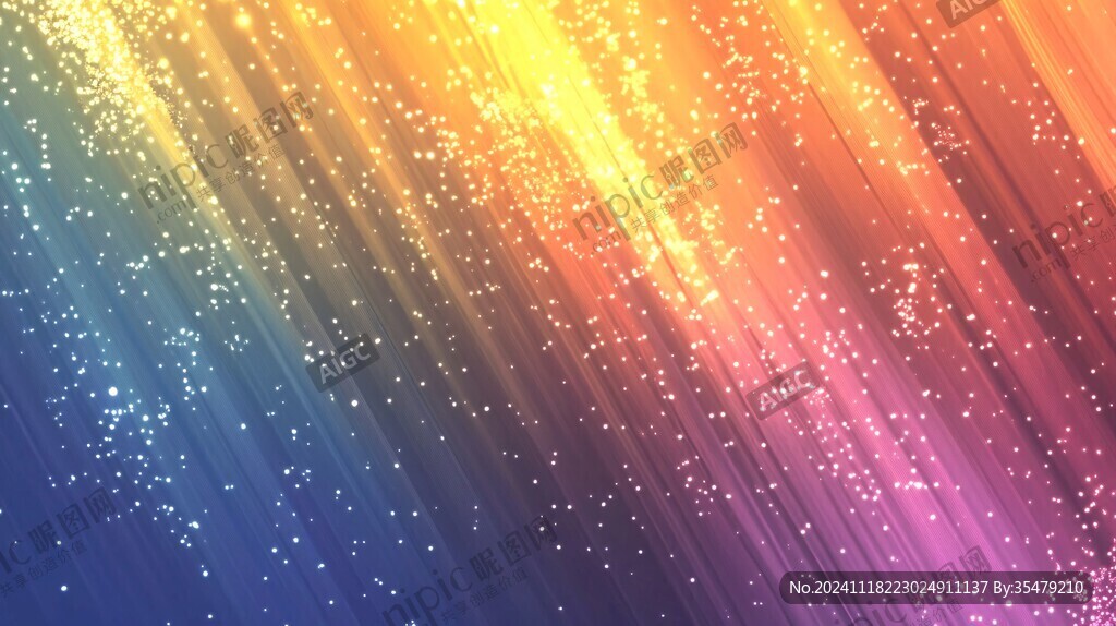 彩色流星雨插画