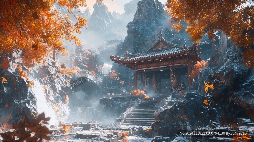山水楼阁雅致意境风