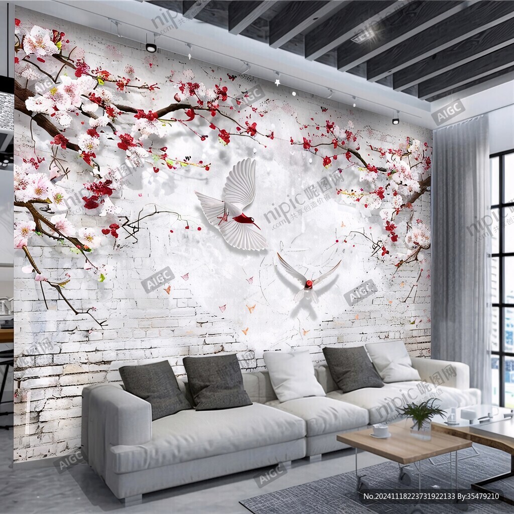 桃花壁纸壁画