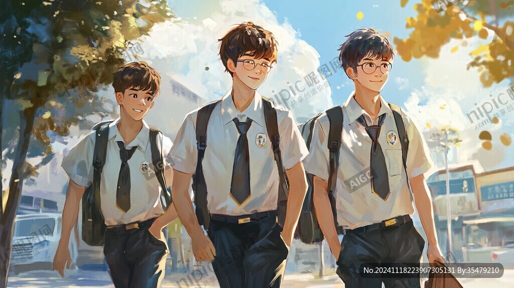 手绘追光的少年