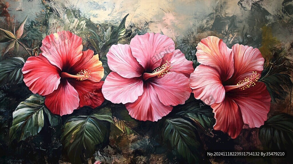 3d立体花卉油画