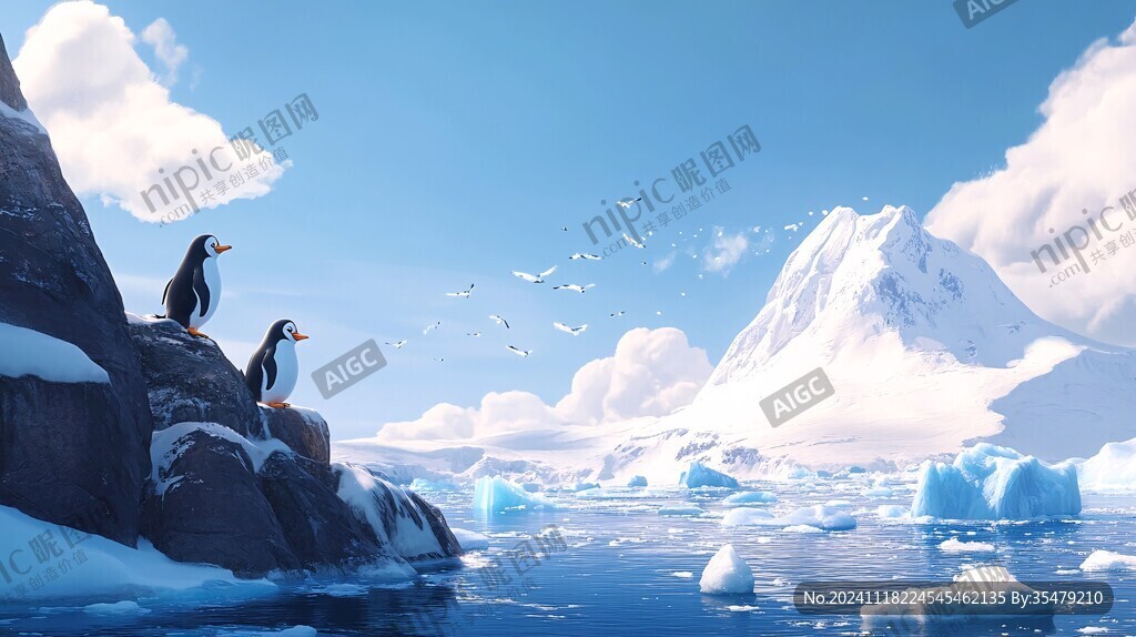 极地插画宣传素材背景