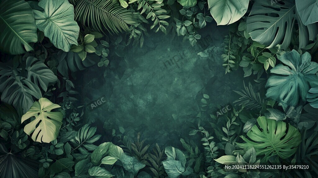 热带雨林花草树木背景