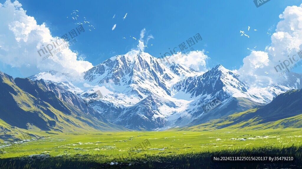 雪山原画