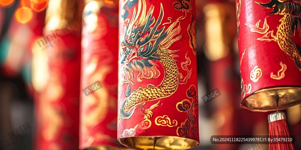 宫灯龙柱