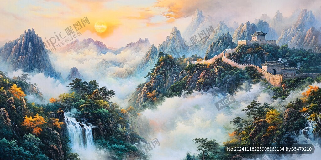 九华山油画