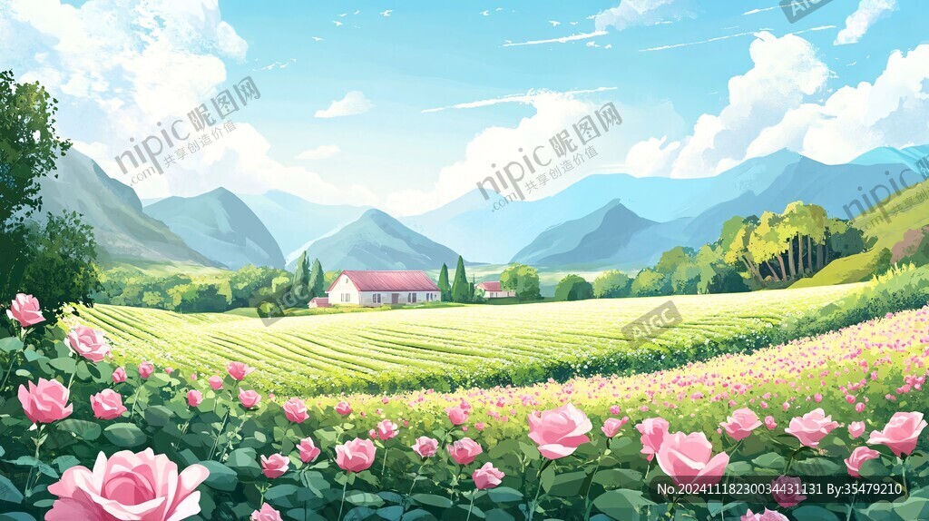 田园风光插画