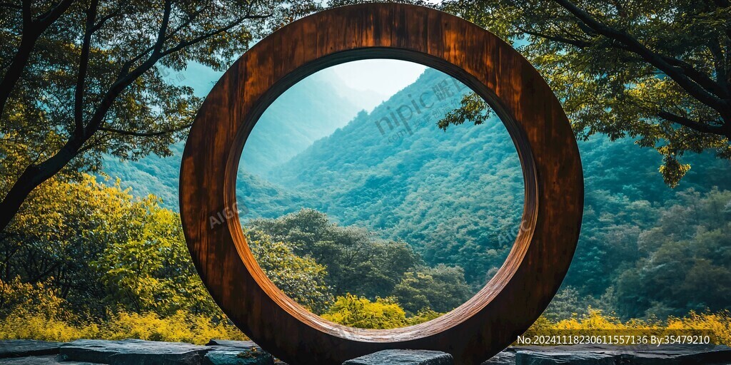 圆窗景墙