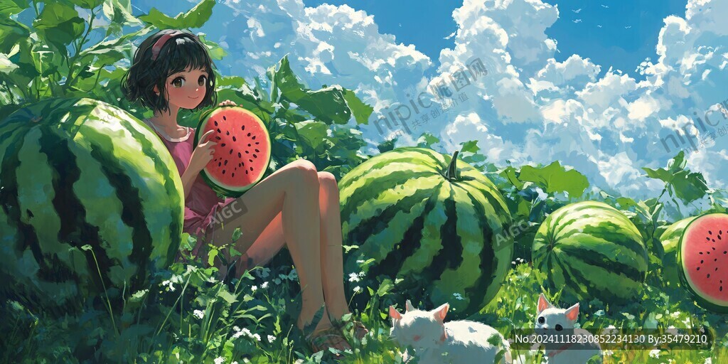 吃瓜群众吃瓜少年少女