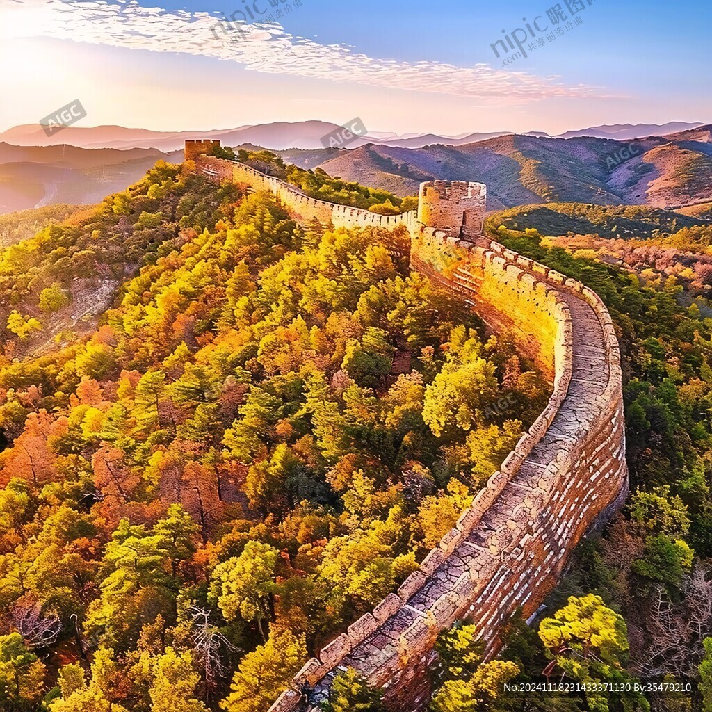 长城建筑长城秋色