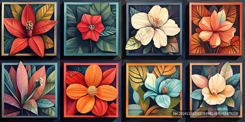 3d立体花装饰画