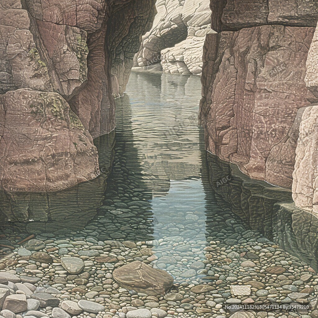 峡谷立体画