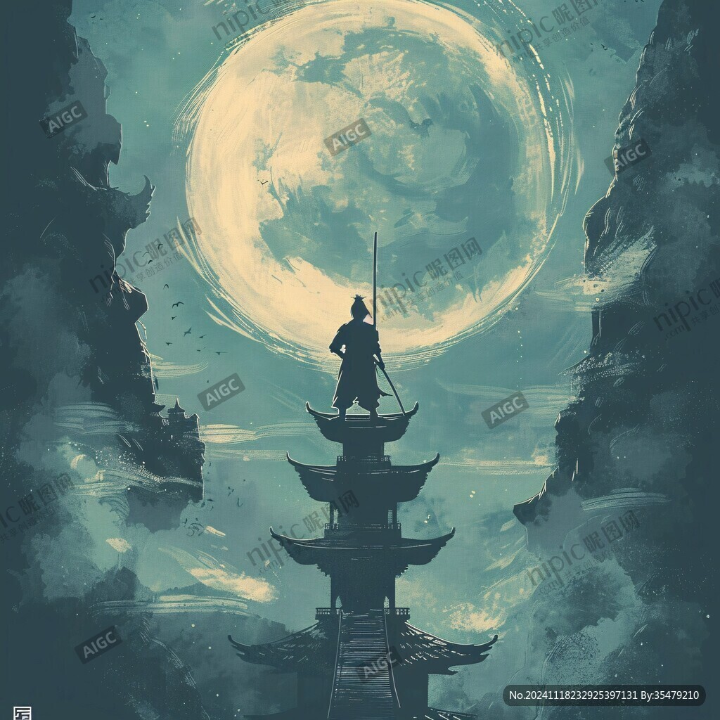 武侠插画海报
