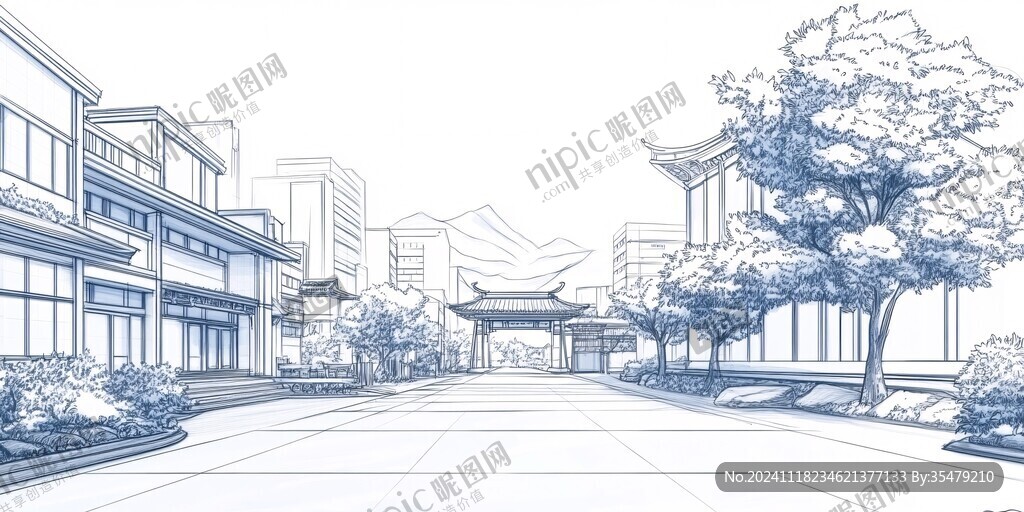 街景线稿