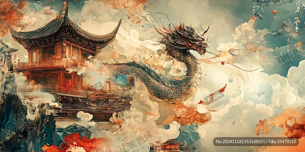 龙年横版插画