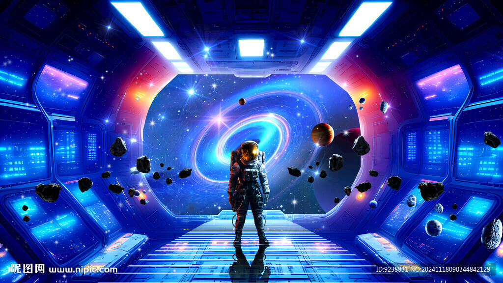 3D太空舱宇航员