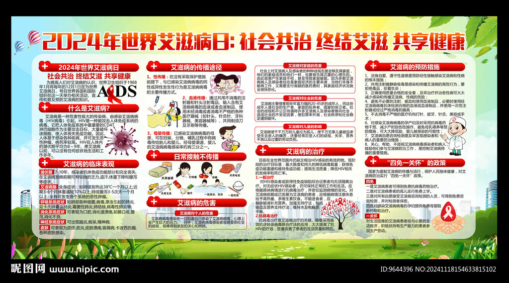 2024年世界艾滋病日宣传栏
