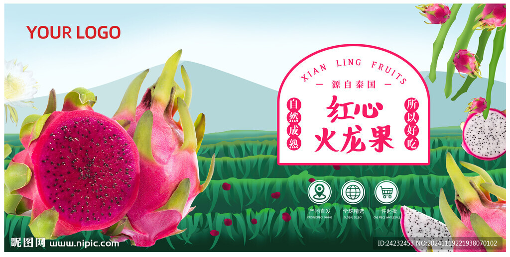 红心火龙果包装设计