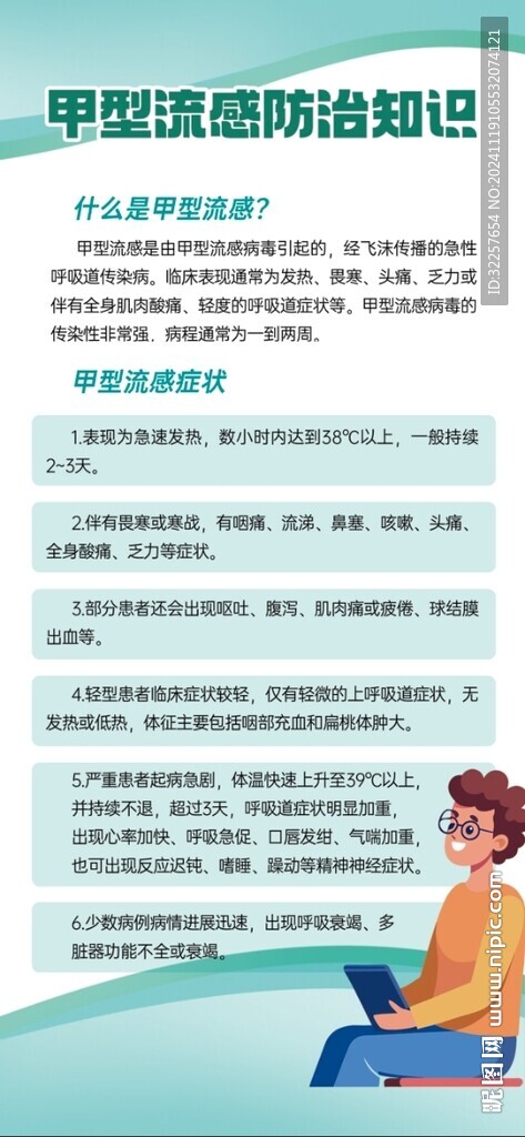 预防流感知识展架