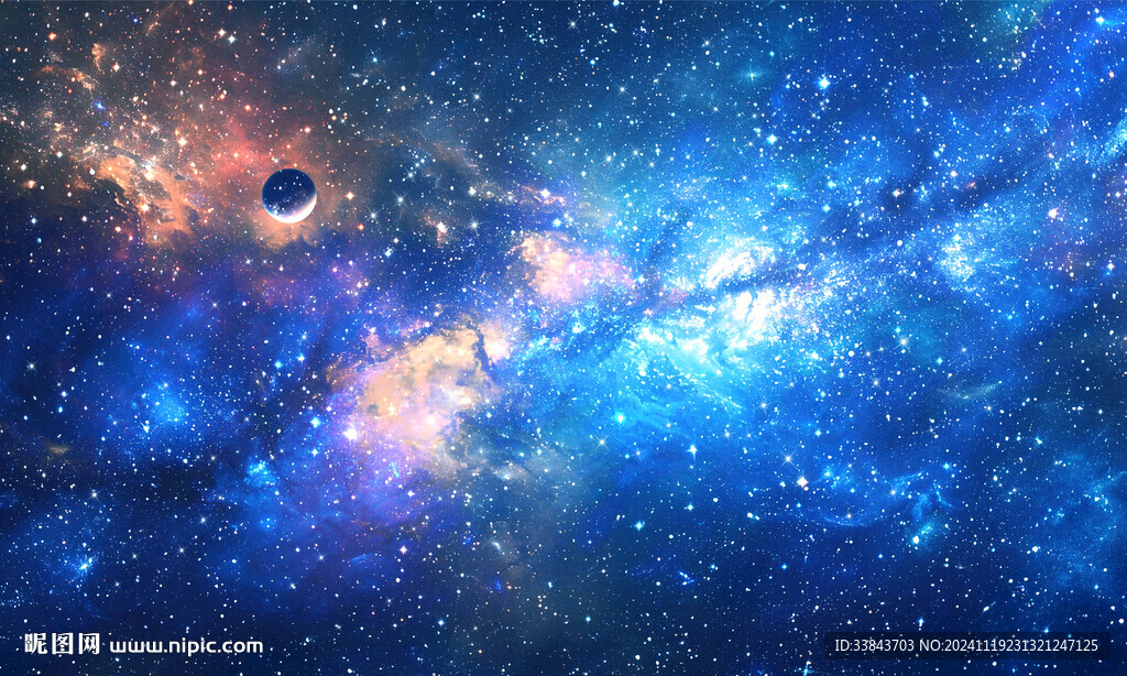 蓝色宇宙星空背景