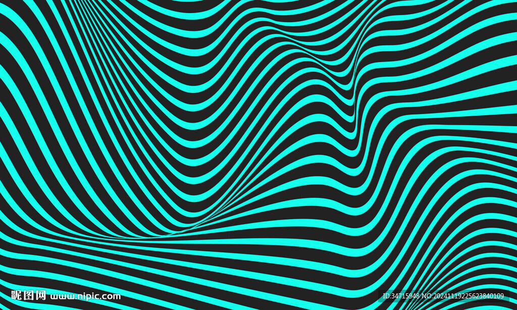 绿色3d波浪线矢量背景