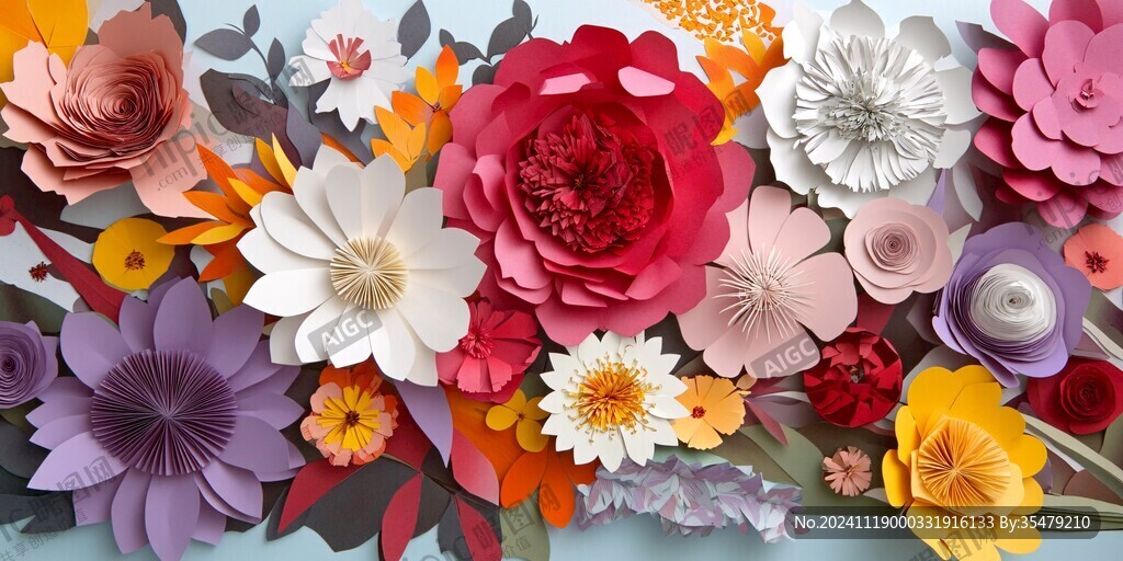 3d浮雕缤纷花卉