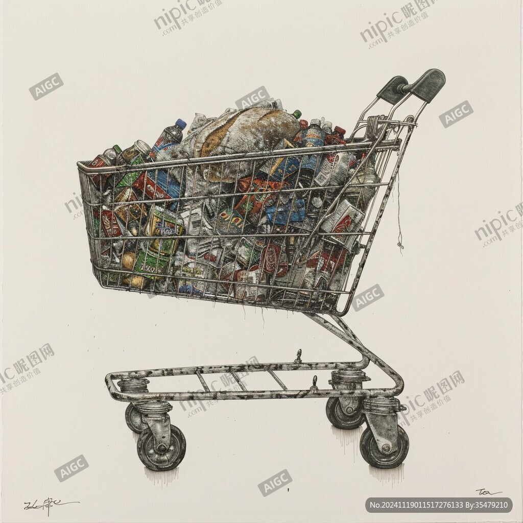 废弃物插画