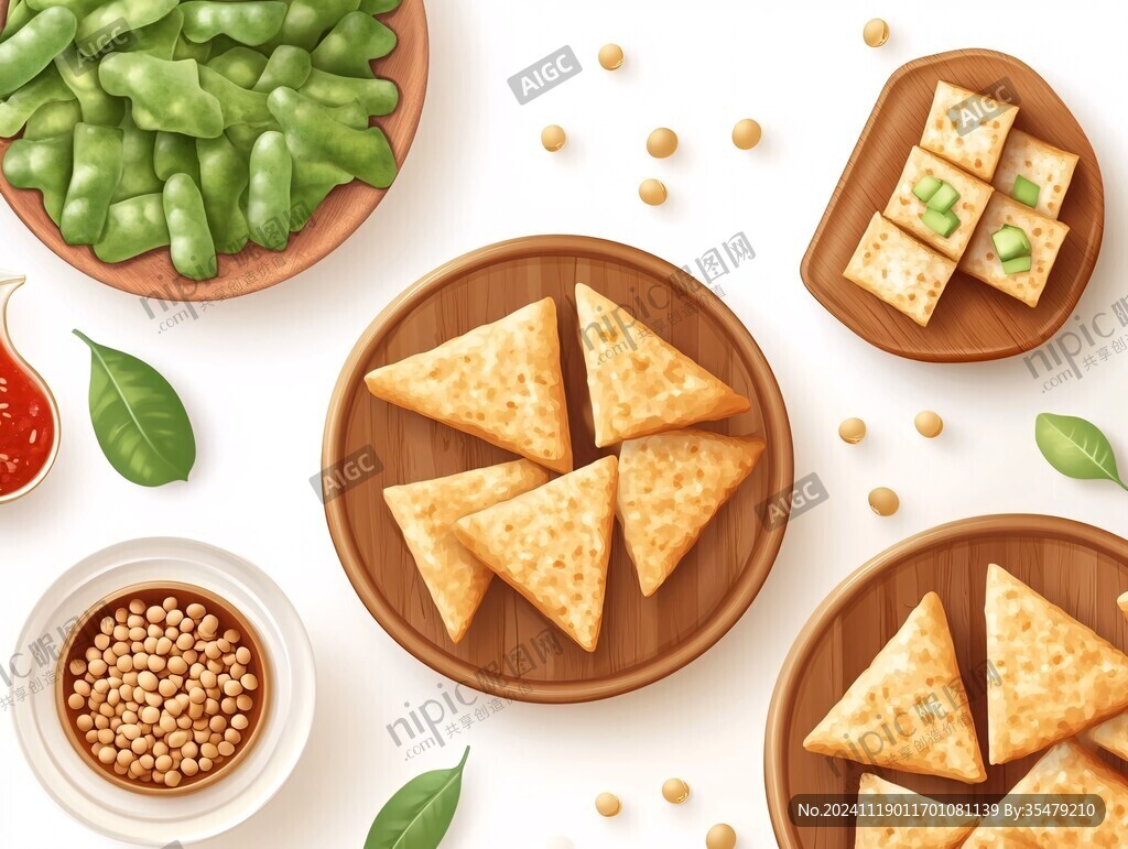 豆制品插画
