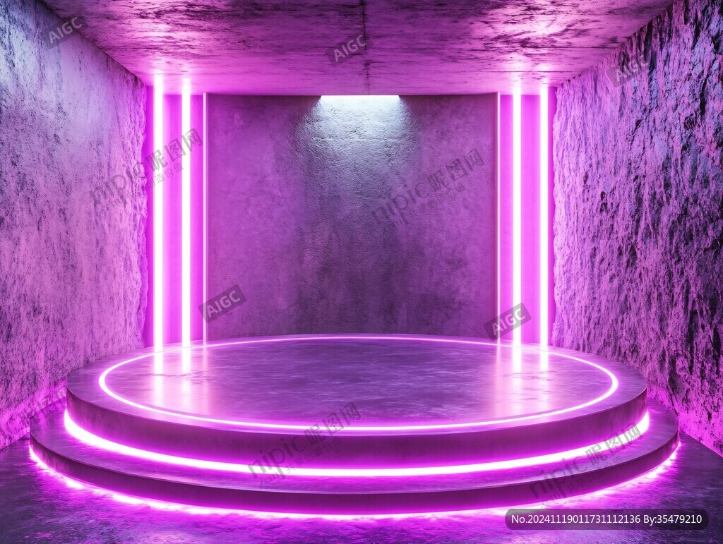 霓虹灯展台
