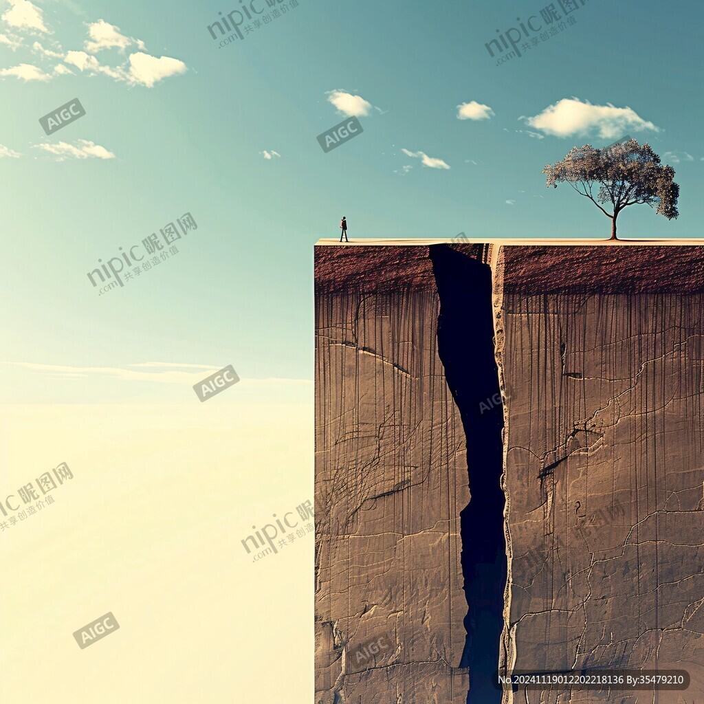 一棵树破墙而出